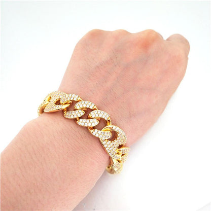 Cuban Mariner 15MM CZ Bling Bling Bracelet