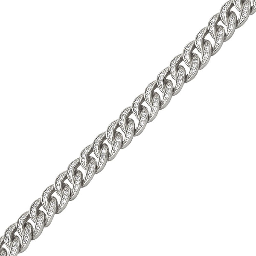 Cuban Moissanite Bracelet 8MM Iced Out .925 Sterling Silver