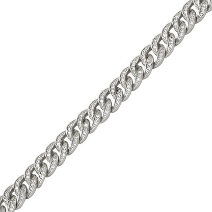 Cuban Moissanite Bracelet 8MM Iced Out .925 Sterling Silver