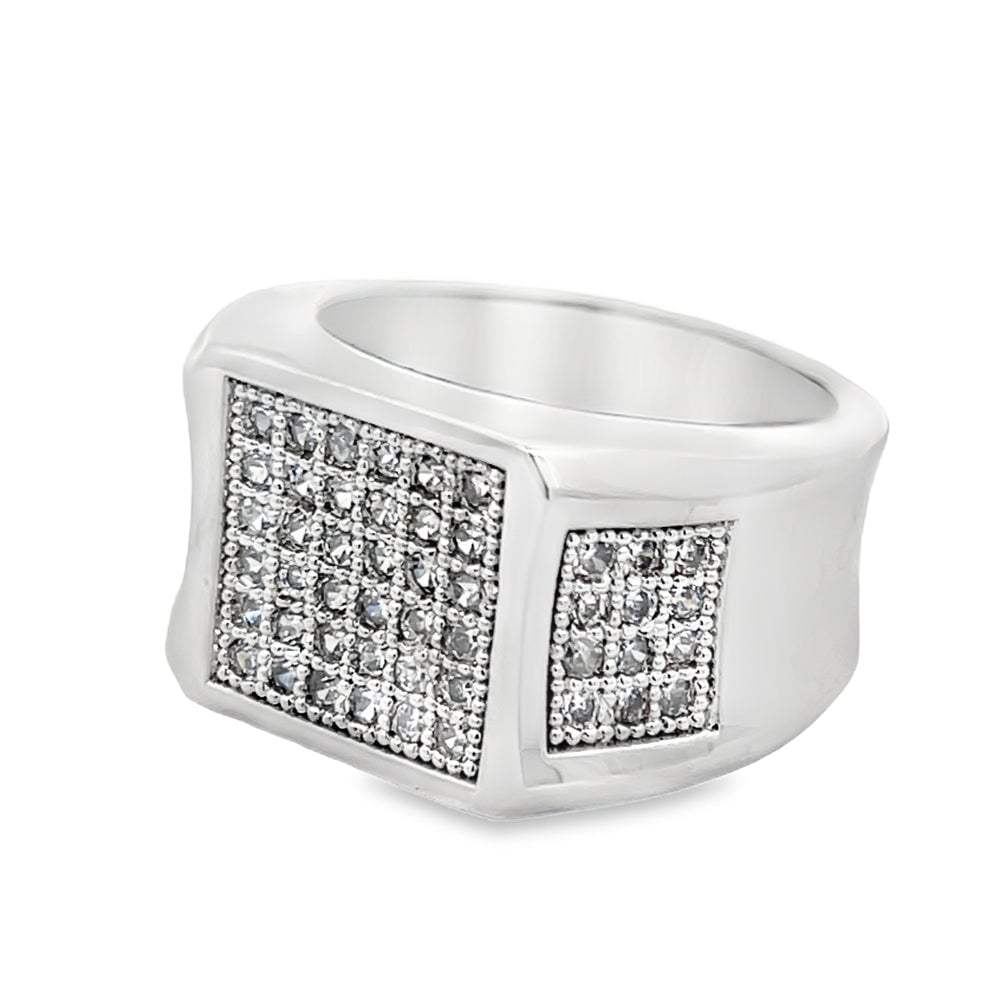 Cube Ice CZ Ring .925 Sterling Silver