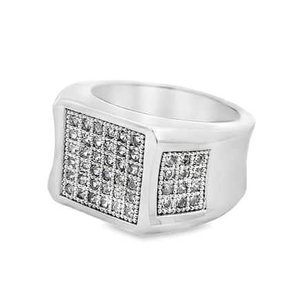 Cube Ice CZ Ring .925 Sterling Silver