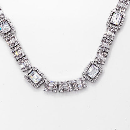 Custom Baguette Cluster Bling Bling CZ Iced Out Chain