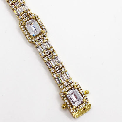 Custom Baguette Cluster Bling Bling CZ Iced Out Chain