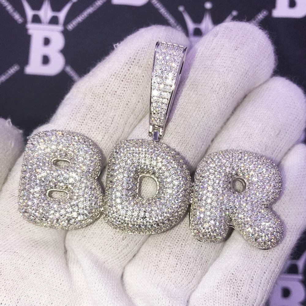 Custom Bubble Letter Name Pendant