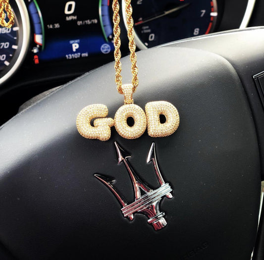 Custom Bubble Letter Name Pendant