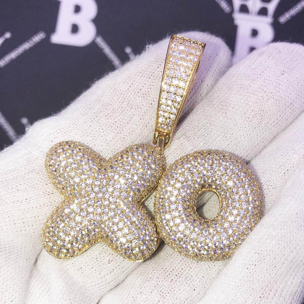 Custom Bubble Letter Name Pendant