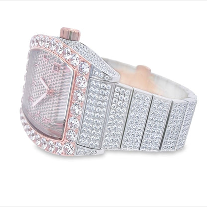 Custom Emperor CZ Micro Pave Watch | Stainless Steel