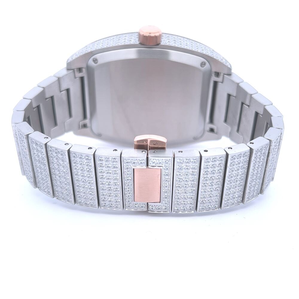 Custom Emperor CZ Micro Pave Watch | Stainless Steel