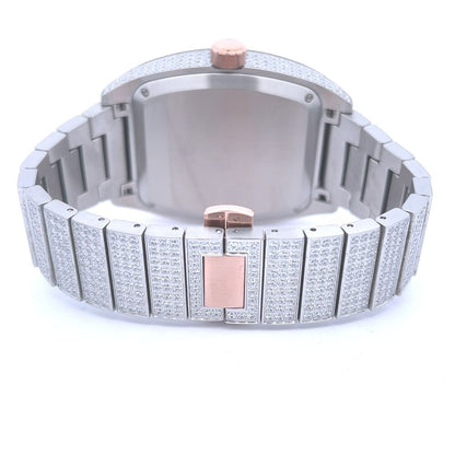 Custom Emperor CZ Micro Pave Watch | Stainless Steel