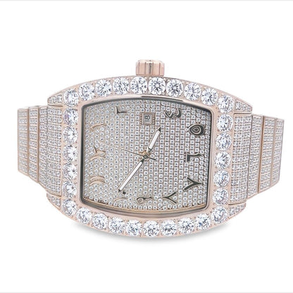 Custom Emperor CZ Micro Pave Watch | Stainless Steel