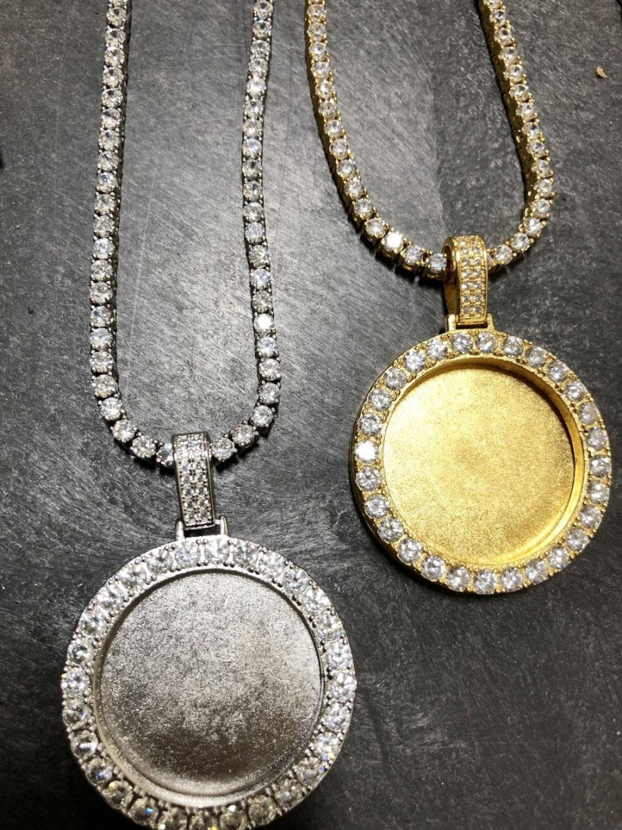 Custom Picture Frame Pendant .925 Silver