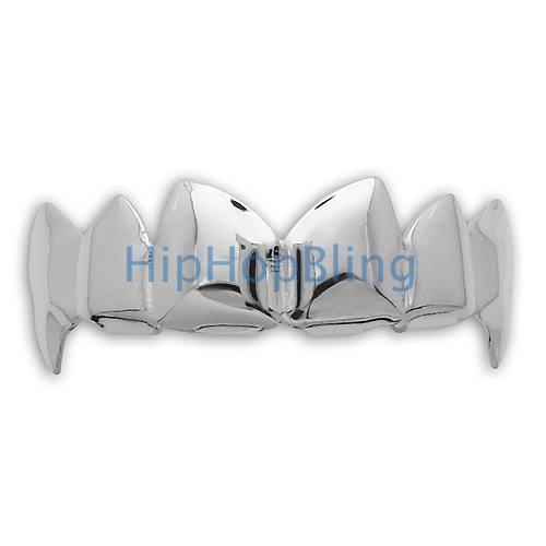 Custom Style Platinum Teeth Vampire Fangs Grillz