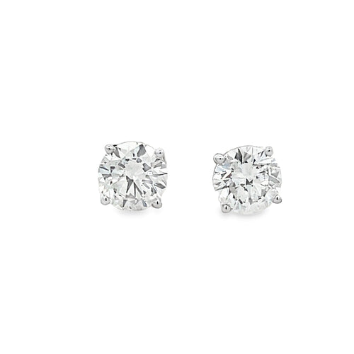 CVD Lab Grown Diamond Stud Earrings .925 Sterling Silver