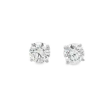 CVD Lab Grown Diamond Stud Earrings in Solid 14K Gold