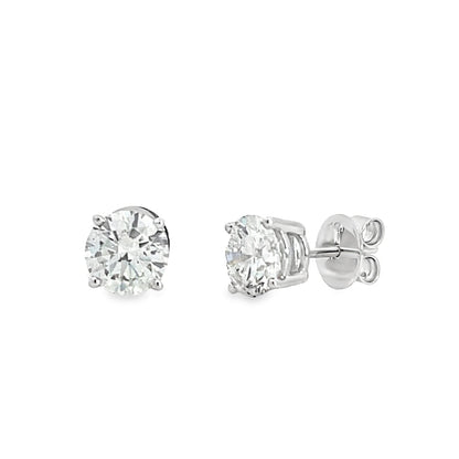 CVD Lab Grown Diamond Stud Earrings in Solid 14K Gold