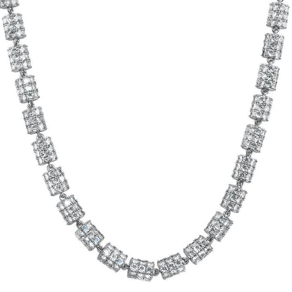 Cylinder Link 360 Iced Out CZ Hip Hop Bling Bling Chain