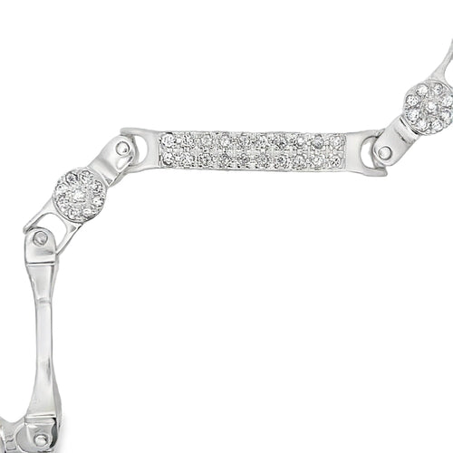 CZ Swivel Link Bracelet .925 Sterling Silver