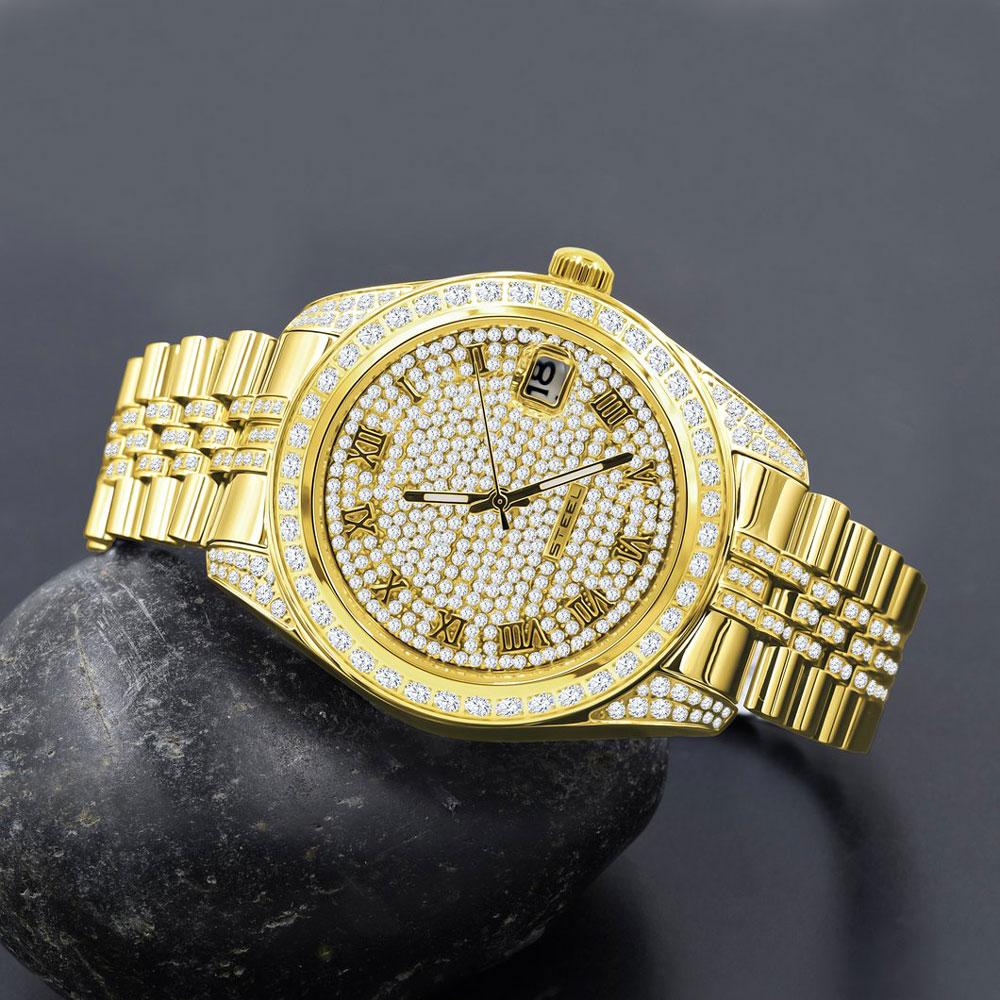 Date Jubilee Iced CZ Bling Bling Watch