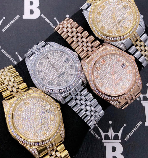 Date Jubilee Iced CZ Bling Bling Watch