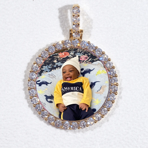 3D CIRCLE CUSTOM PICTURE PENDANT SMALL SIZE