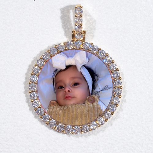 3D CIRCLE CUSTOM PICTURE PENDANT SMALL SIZE