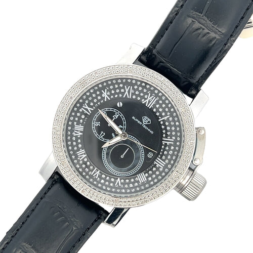 Deep Divers Dial Real Diamond Watch Super Techno