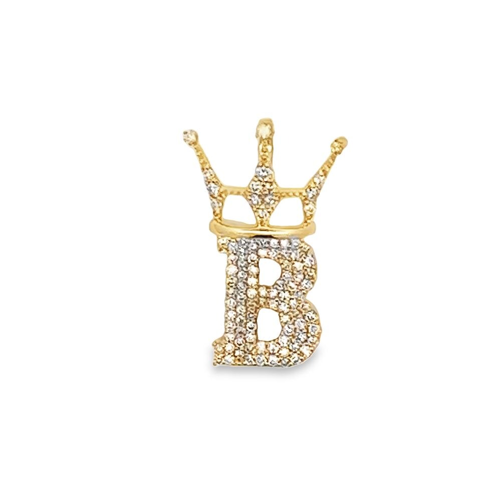 Diamond Hip Hop Bling Logo Pendant Solid 14K Gold