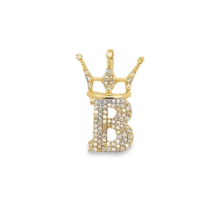 Diamond Hip Hop Bling Logo Pendant Solid 14K Gold