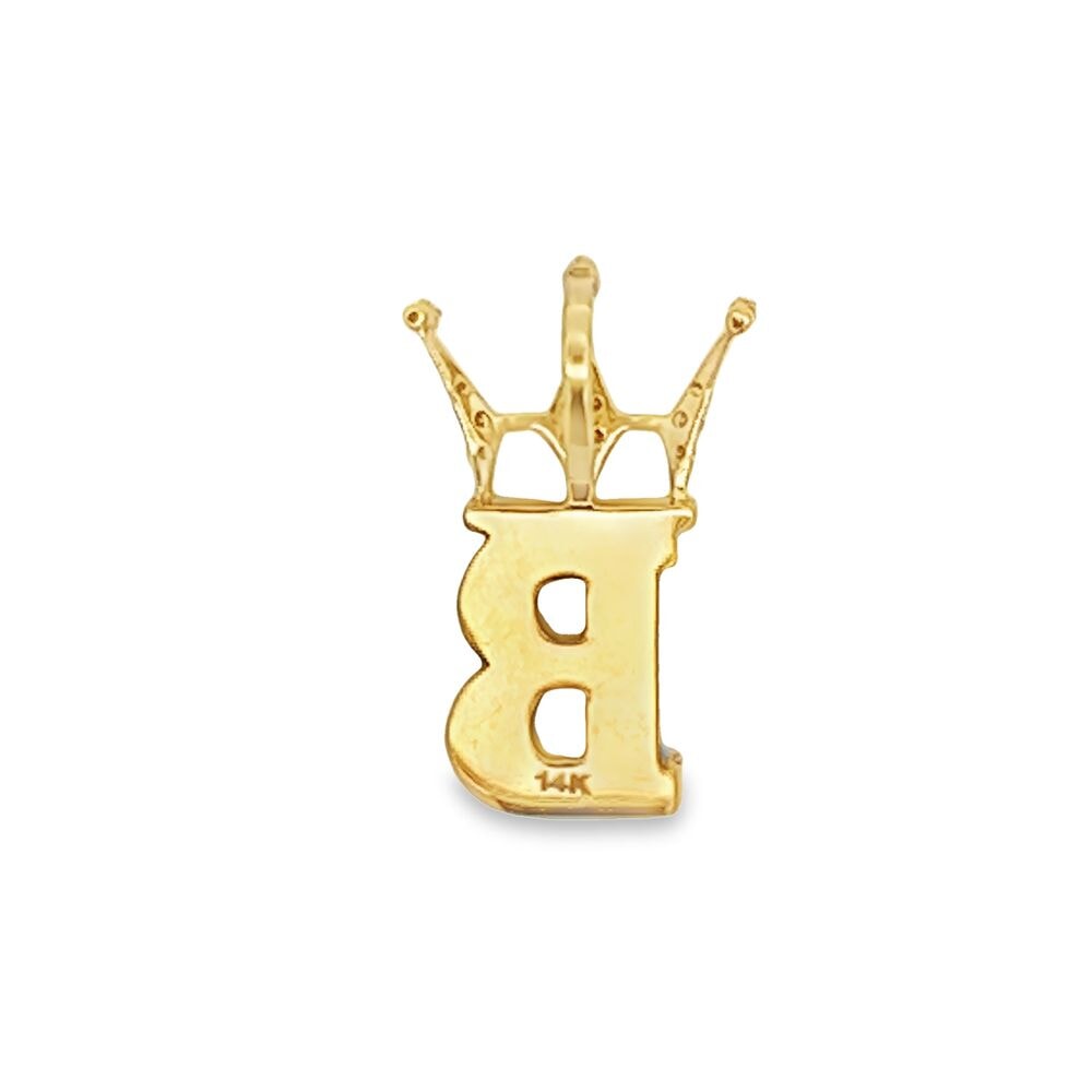 Diamond Hip Hop Bling Logo Pendant Solid 14K Gold