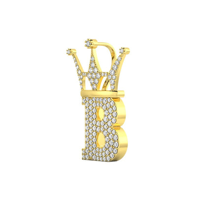 Diamond Hip Hop Bling Logo Pendant Solid 14K Gold