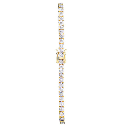 Diamond Tennis Bracelet 10K Gold Miracle Setting