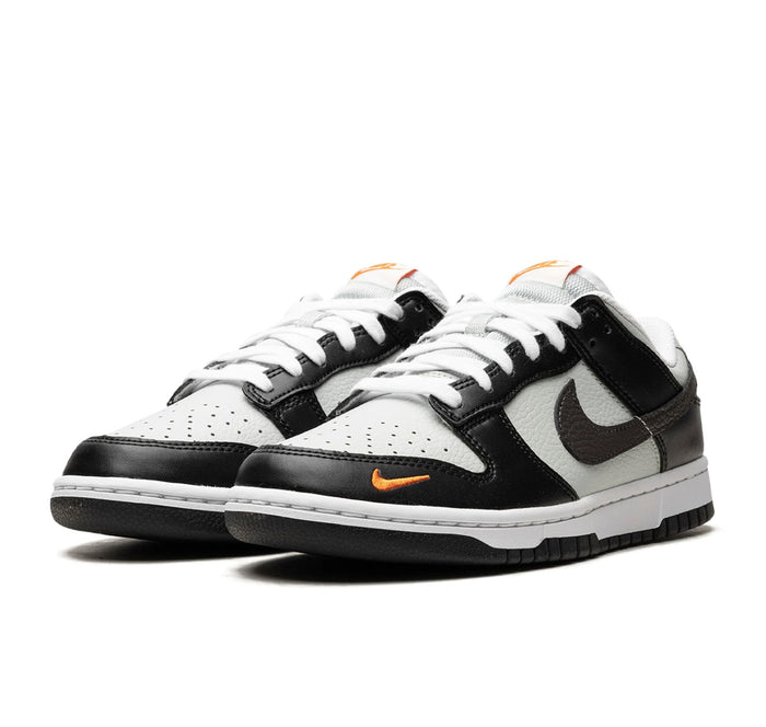 Nike Dunk Low "Black Total Orange Mini Swoosh"
