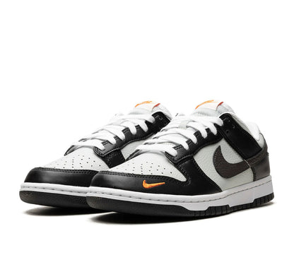 Nike Dunk Low "Black Total Orange Mini Swoosh"