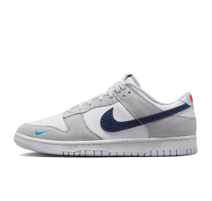 Nike Dunk Low "White Grey Navy Aqua Mini Swoosh"