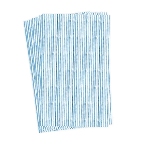 Guest Napkin - Blue Watercolor Stripe