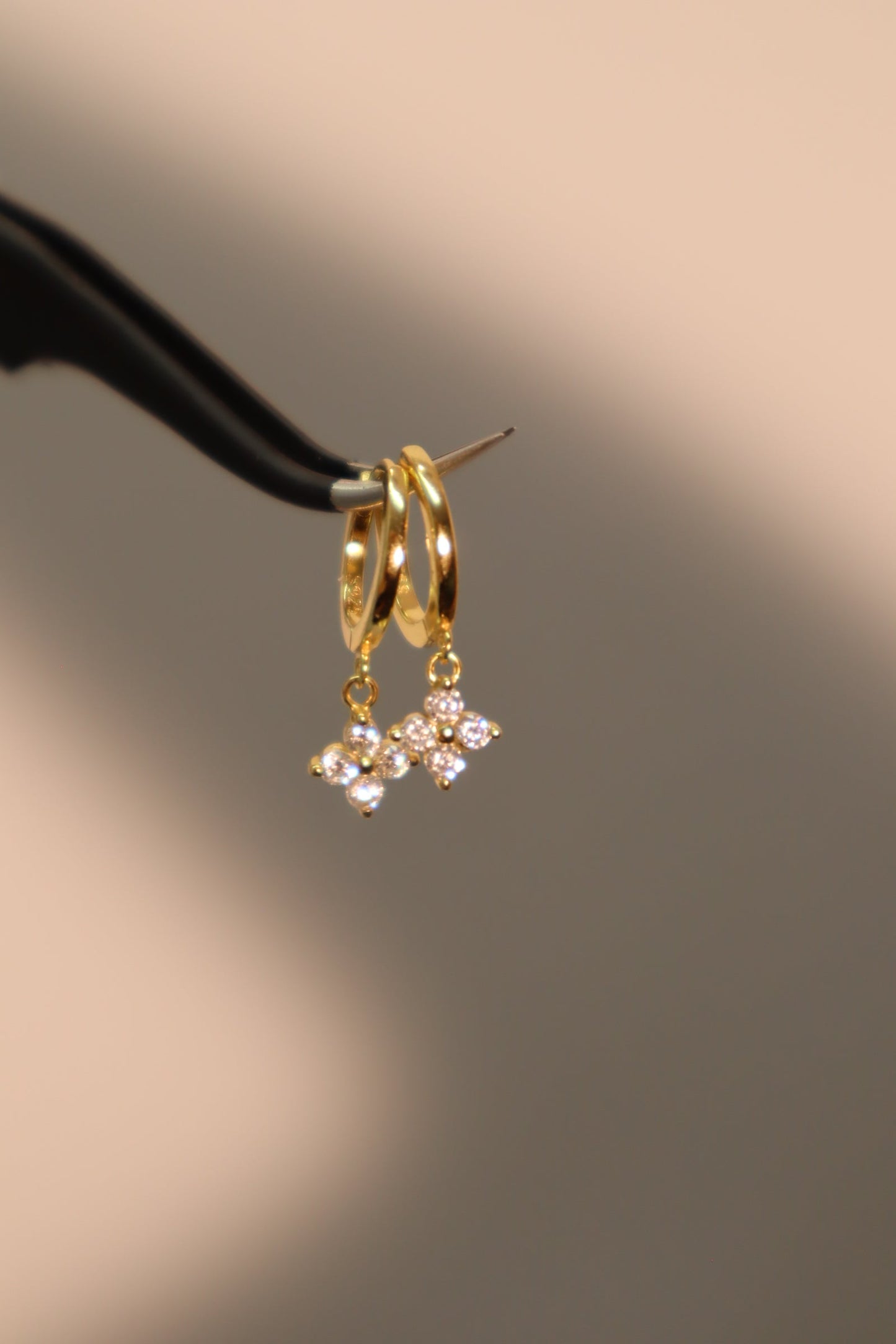 18K Gold Vermeil Starlight Petal Hoop Earrings