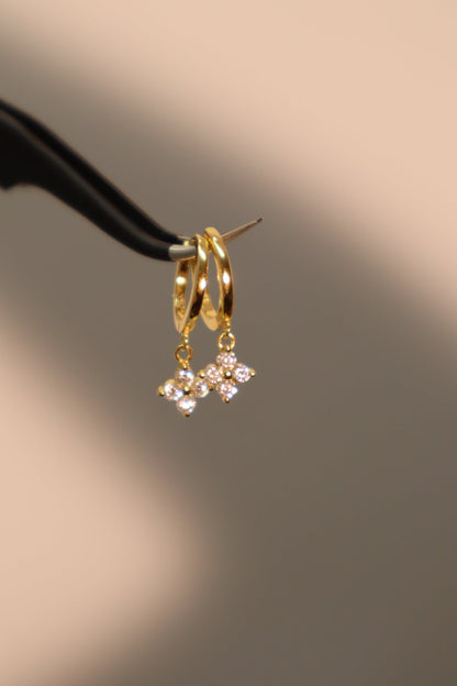 18K Gold Vermeil Starlight Petal Hoop Earrings