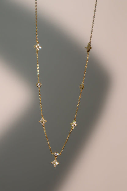 18K Gold Vermeil Multi Starlight Petal Necklace