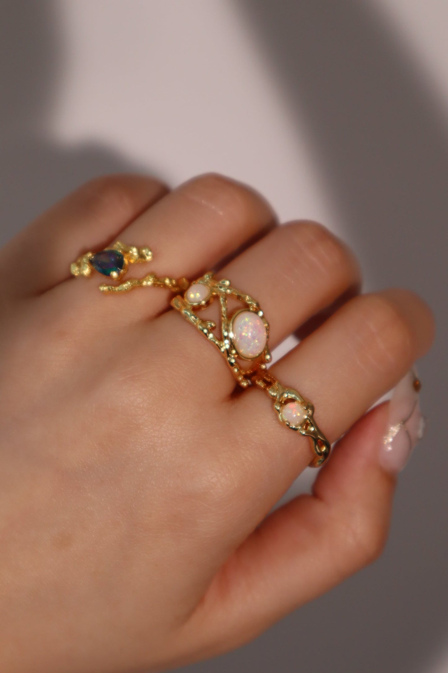 18K Gold Vermeil Black Heart Ring