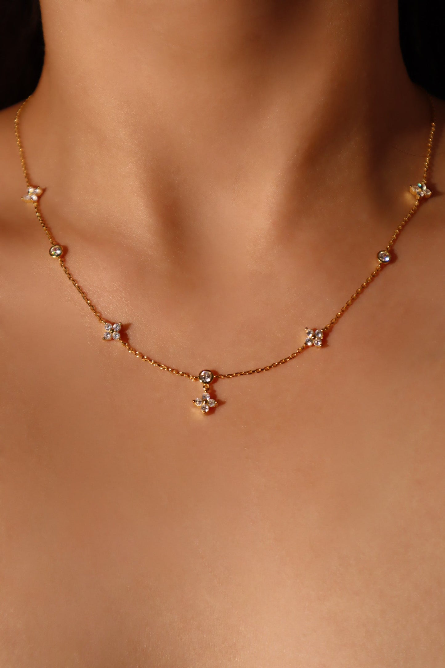 18K Gold Vermeil Multi Starlight Petal Necklace