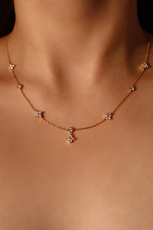 18K Gold Vermeil Multi Starlight Petal Necklace