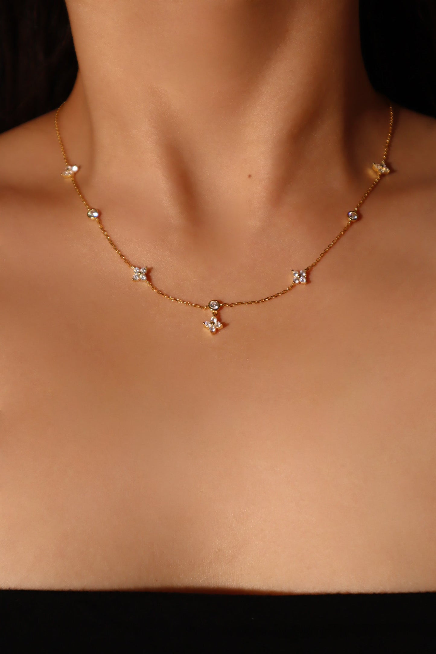18K Gold Vermeil Multi Starlight Petal Necklace