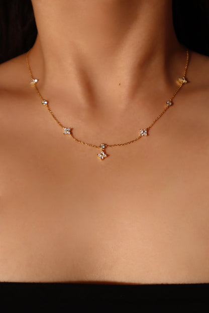 18K Gold Vermeil Multi Starlight Petal Necklace