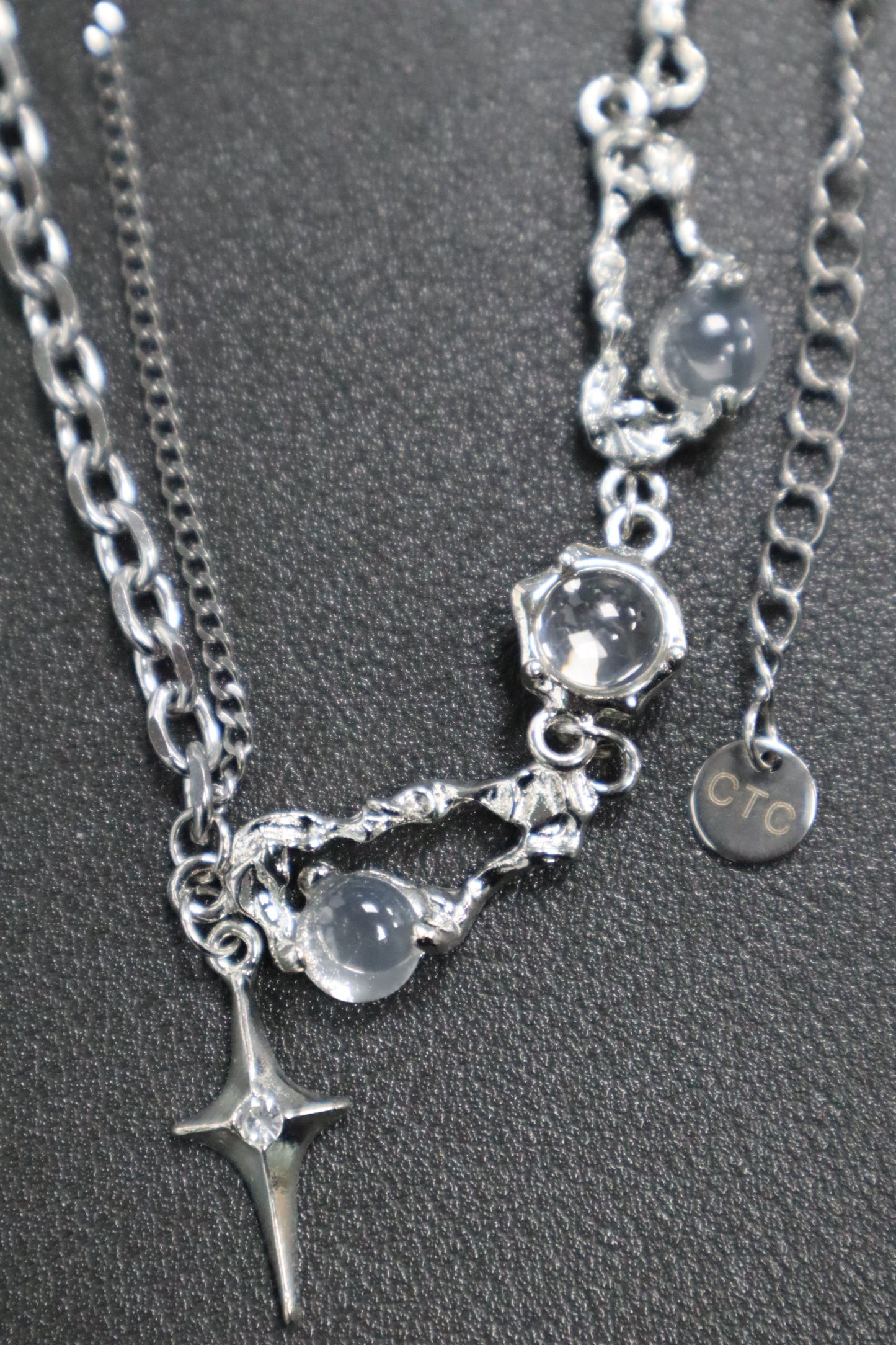 Palladium White Gold Plated Moonlight Star Necklace