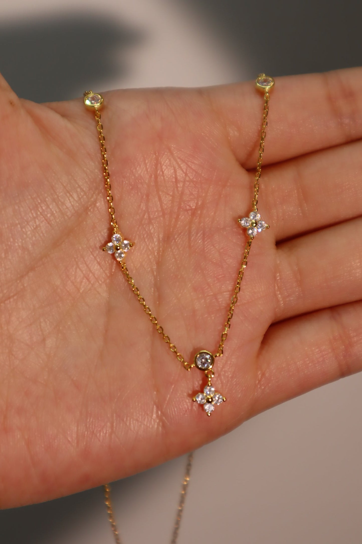 18K Gold Vermeil Multi Starlight Petal Necklace