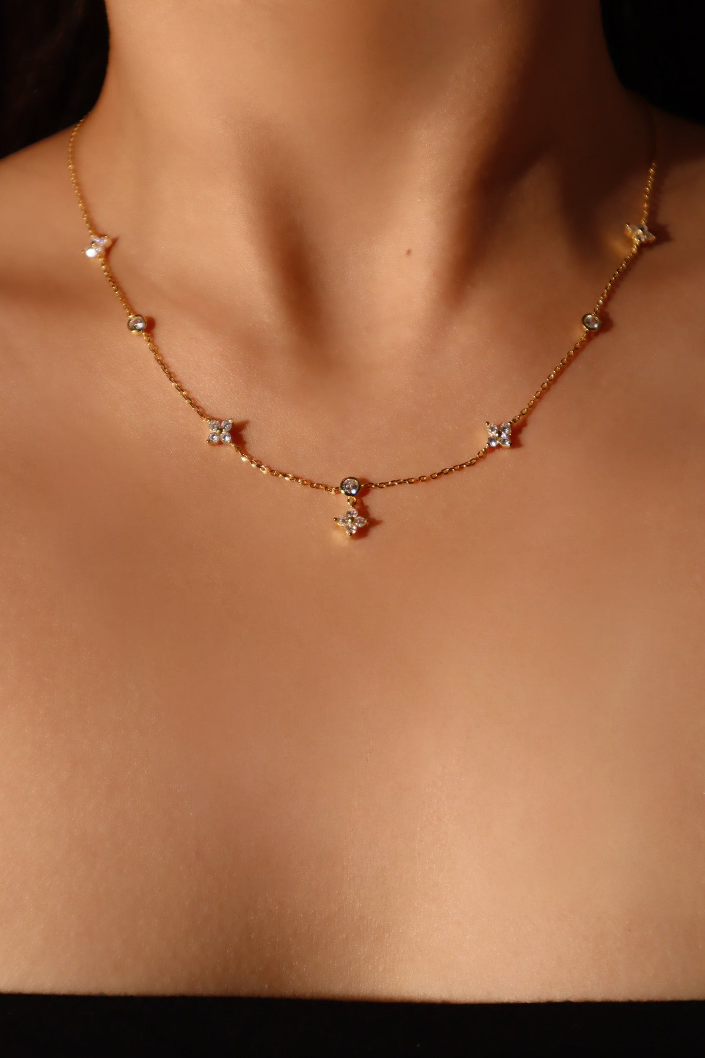 18K Gold Vermeil Multi Starlight Petal Necklace