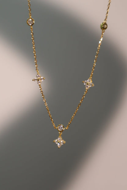 18K Gold Vermeil Multi Starlight Petal Necklace