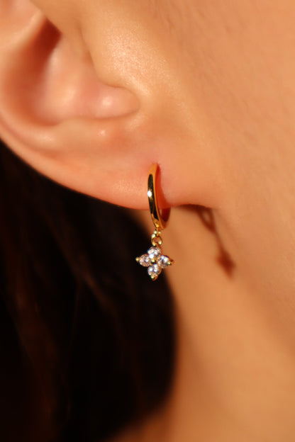 18K Gold Vermeil Starlight Petal Hoop Earrings