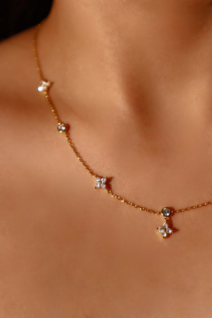 18K Gold Vermeil Multi Starlight Petal Necklace
