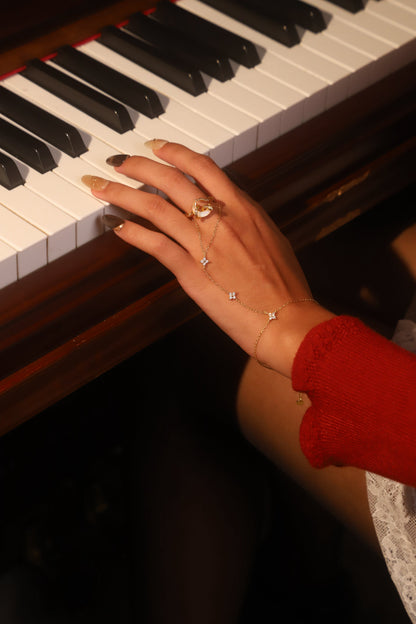 20K Real Gold Plated Moon Snake Ring